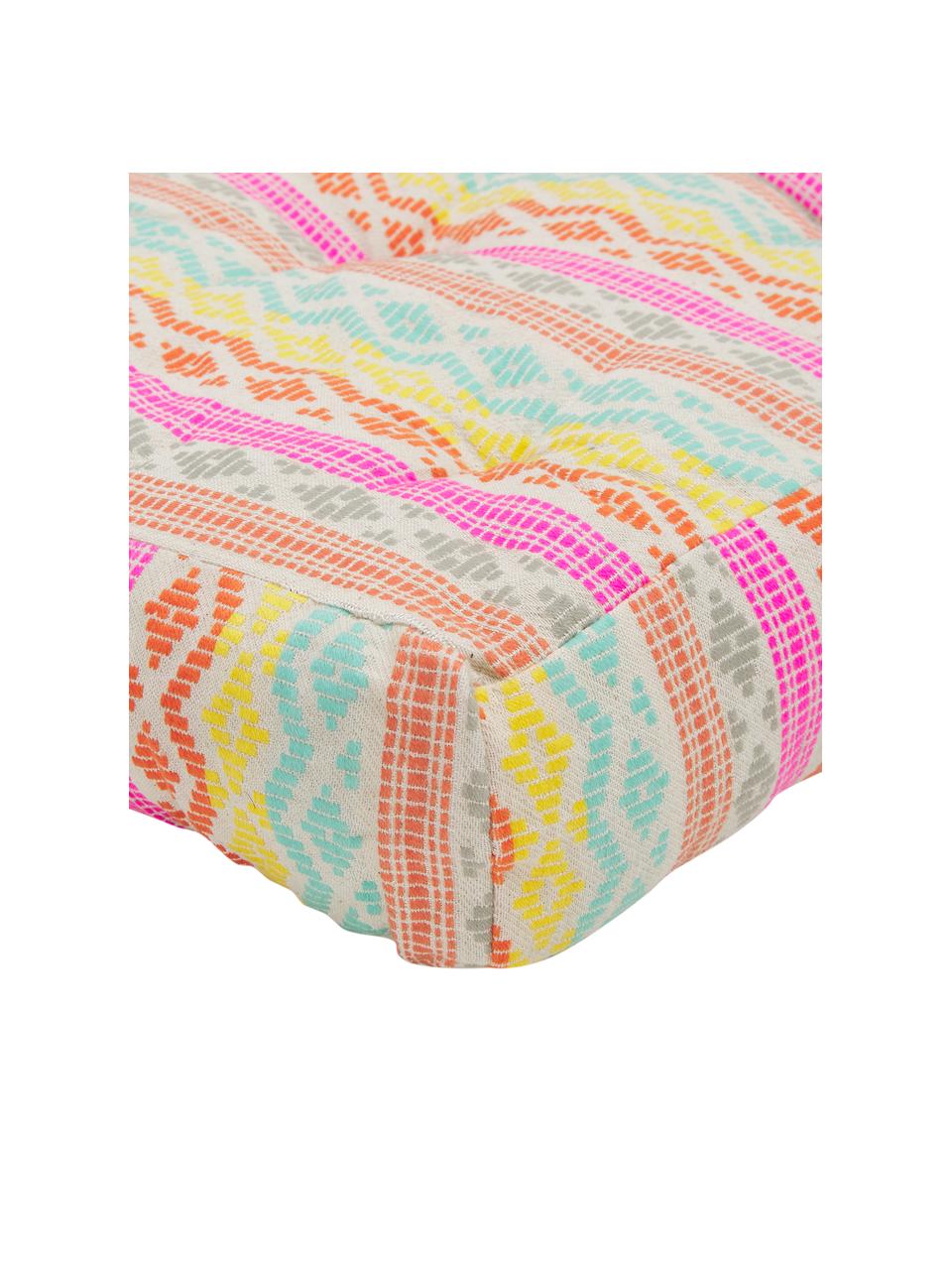 Grand coussin de sol multicolore Cancun, Multicolore