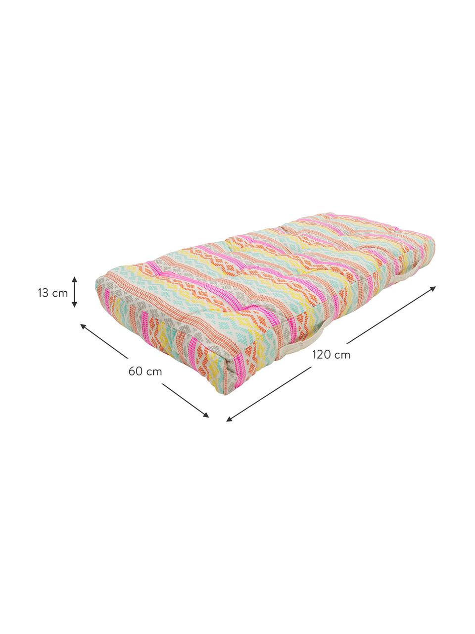 Grand coussin de sol multicolore Cancun, Multicolore