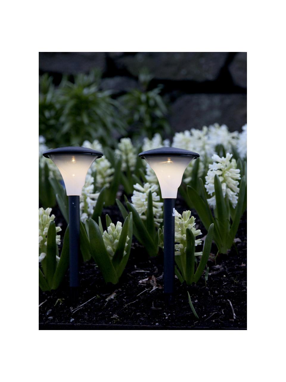 Borne lumineuse solaire Pathlights, 3 pièces, Noir, blanc, Ø 11 x haut. 26 cm