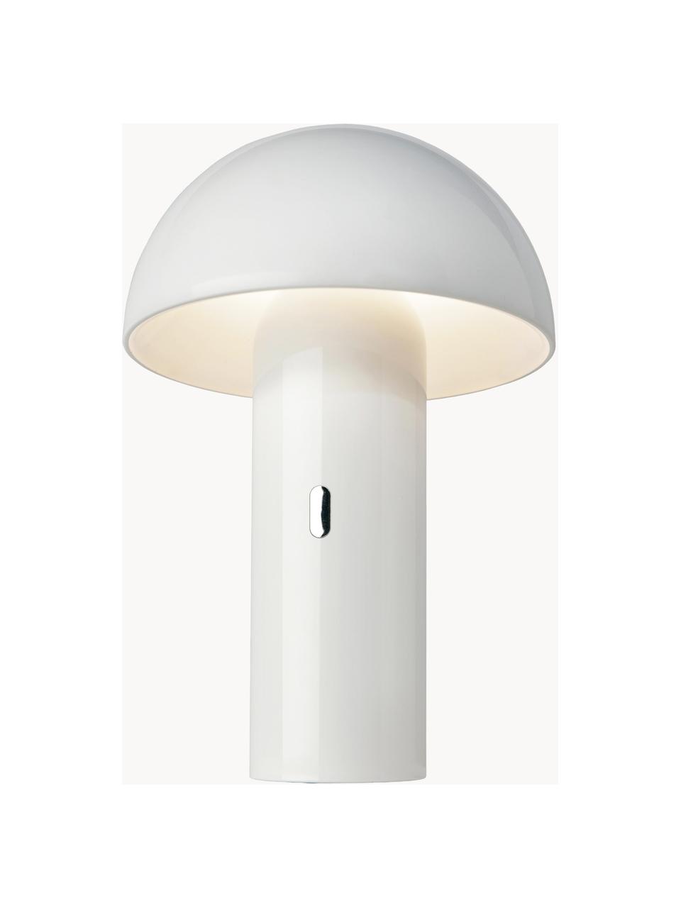 Malá přenosná stmívatelná stolní LED lampa Svamp, Umělá hmota, Bílá, Ø 16 cm, V 25 cm