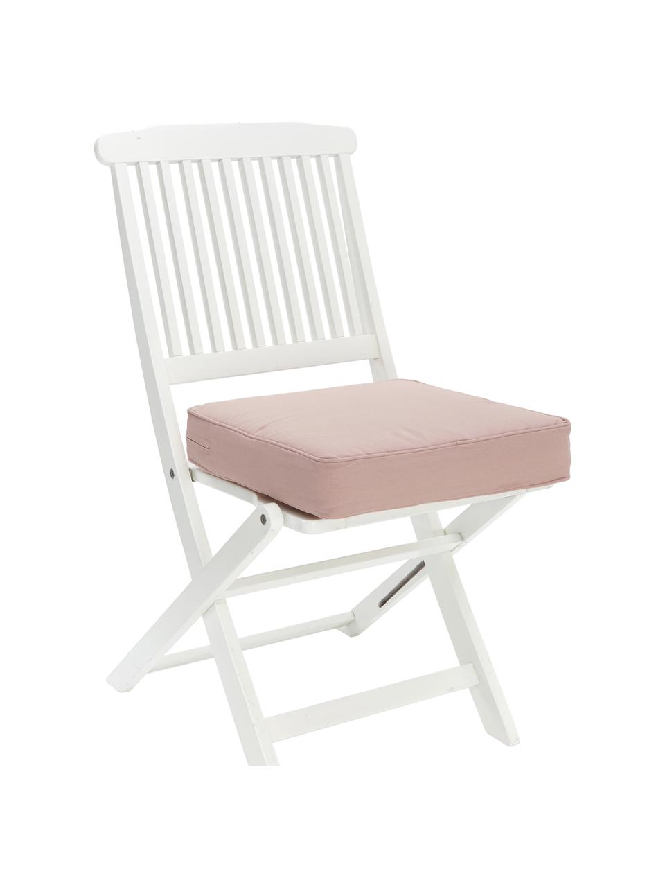 Cuscino sedia alto in cotone rosa  Zoey, Rivestimento: 100% cotone, Rosa, Larg. 40 x Lung. 40 cm