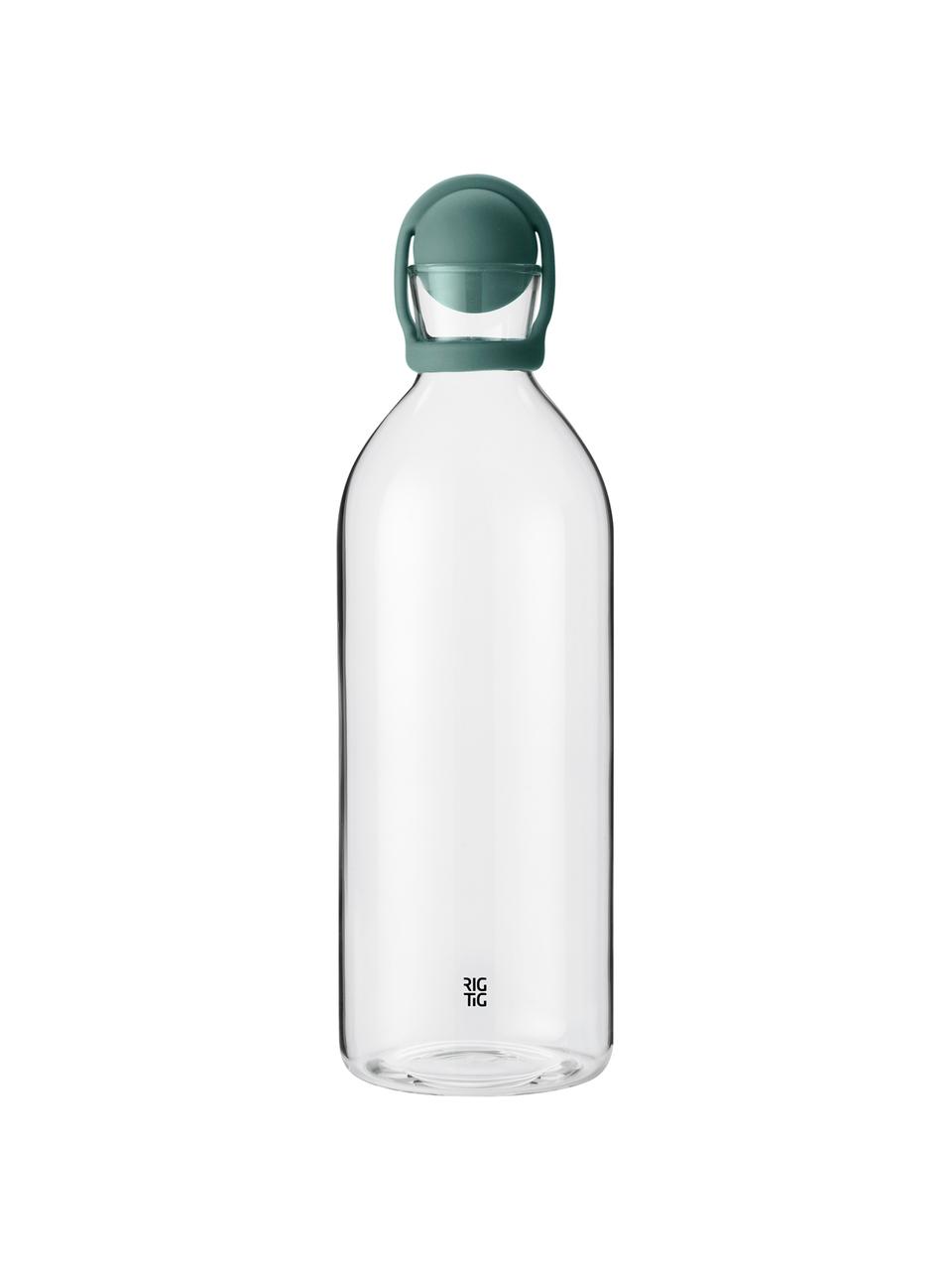 Botella con tapón Cool-It, 1,5 L, Botella: vidrio, Turquesa transparente, Al 31 cm, 1,5 L