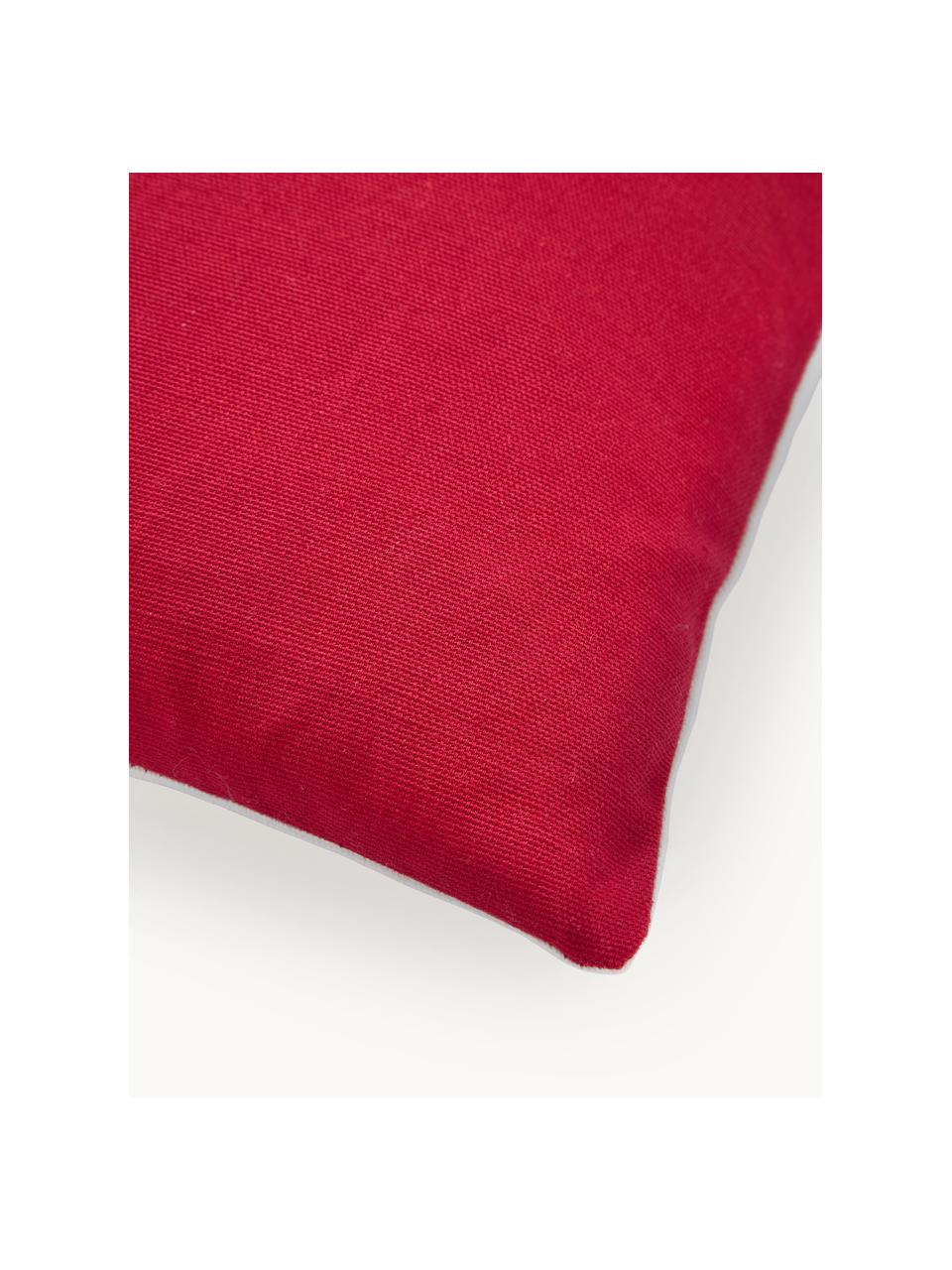 Poszewka na poduszkę Tinsel, 100% bawełna, Biały, wielobarwny, czerwony, S 45 x D 45 cm
