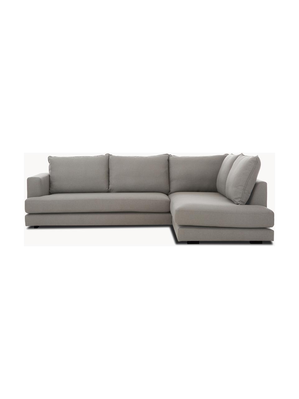 Sofa narożna Tribeca, Tapicerka: 100% poliester Dzięki tka, Stelaż: lite drewno sosnowe, Nogi: lite drewno bukowe, lakie, Taupe tkanina, S 274 x G 192 cm, prawostronna