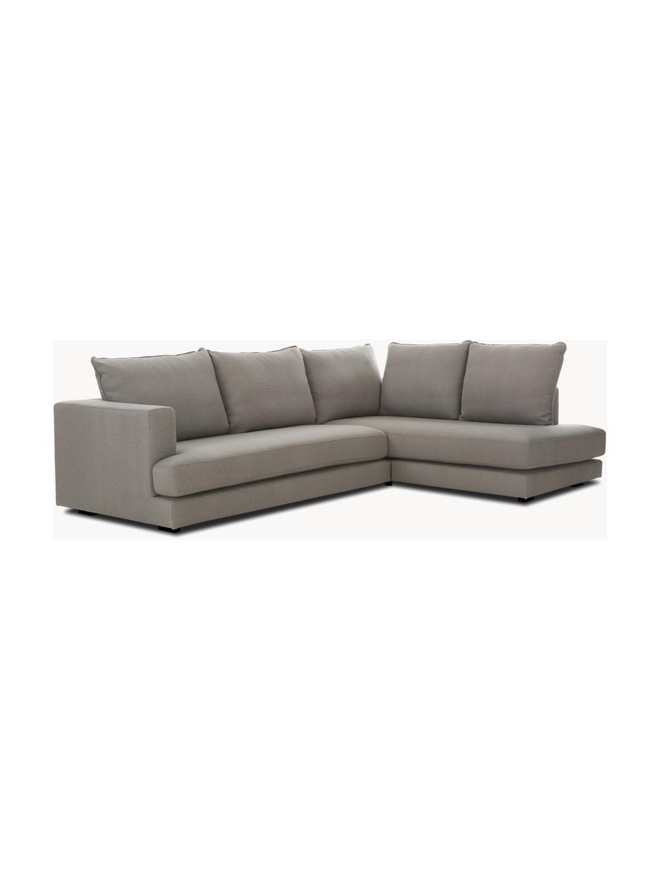 Ecksofa Tribeca, Bezug: 100 % Polyester Der hochw, Sitzfläche: Schaumpolster, Fasermater, Gestell: Massives Kiefernholz, Webstoff Taupe, B 274 x T 192 cm, Eckteil rechts