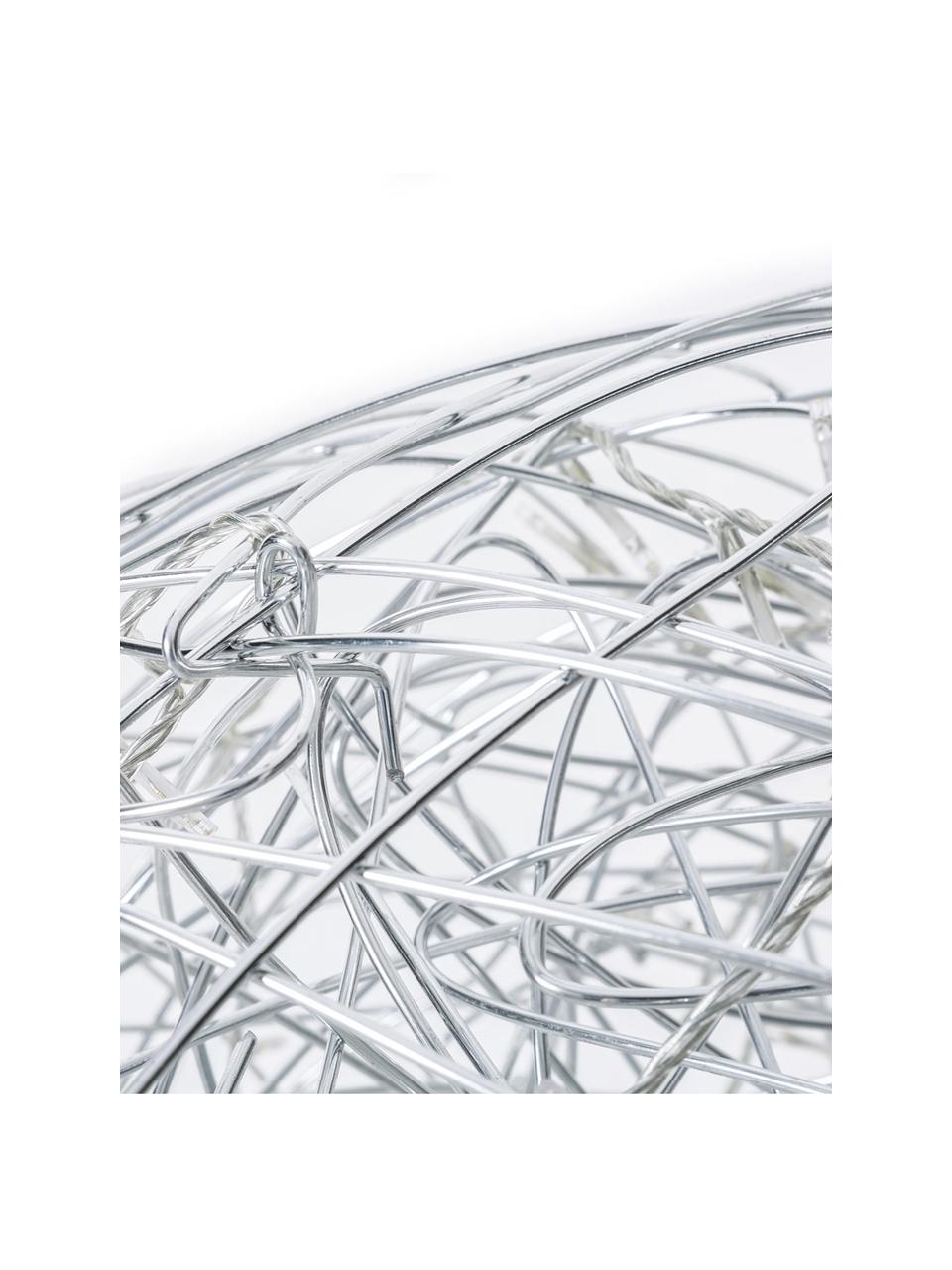 LED-Außenleuchte Trassel mit Stecker, Leuchte: Metall, Aluminium, Silberfarben, Ø 38 cm