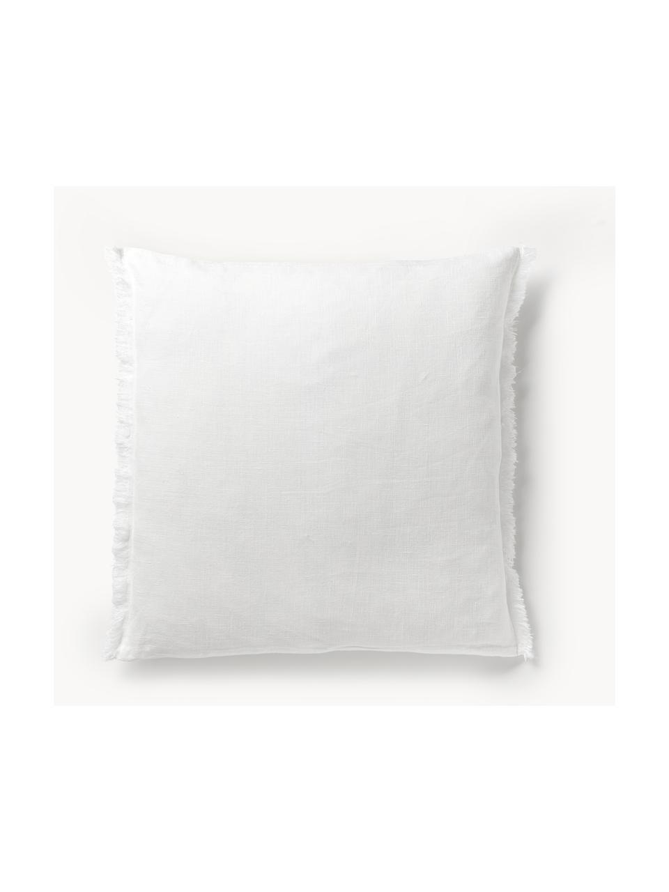 Housse de coussin 40x40 pur lin avec franges Luana, 100 % pur lin

Le lin est naturellement doté d'un toucher plutôt rugueux et d'un aspect froissé
Sa résistance élevée au accrocs lui confère robustesse et longévité, Blanc, larg. 40 x long. 40 cm