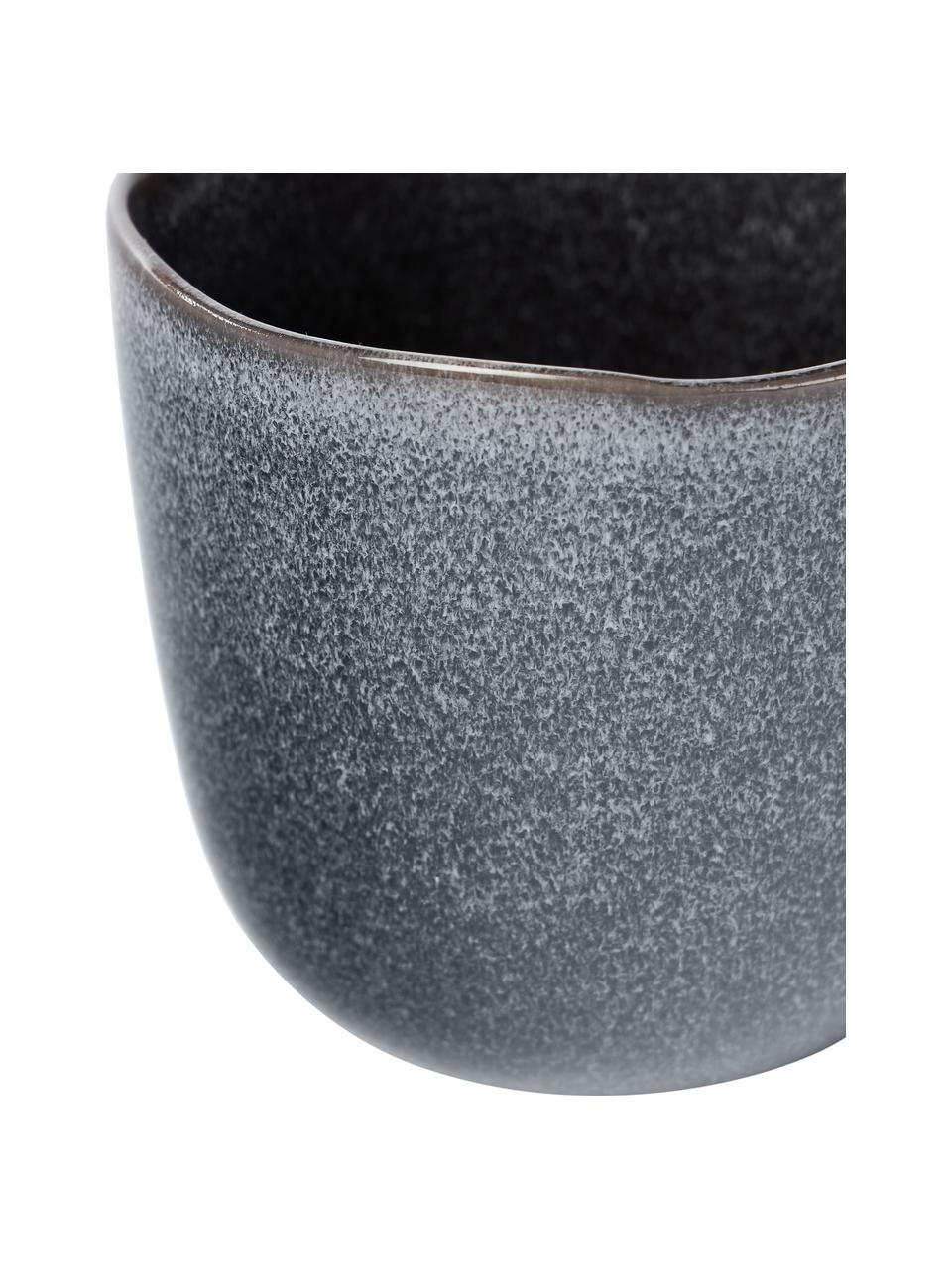 Tazas originales Pauline, 2 uds., Gres, Gris oscuro, Ø 8 x Al 7 cm, 180 ml