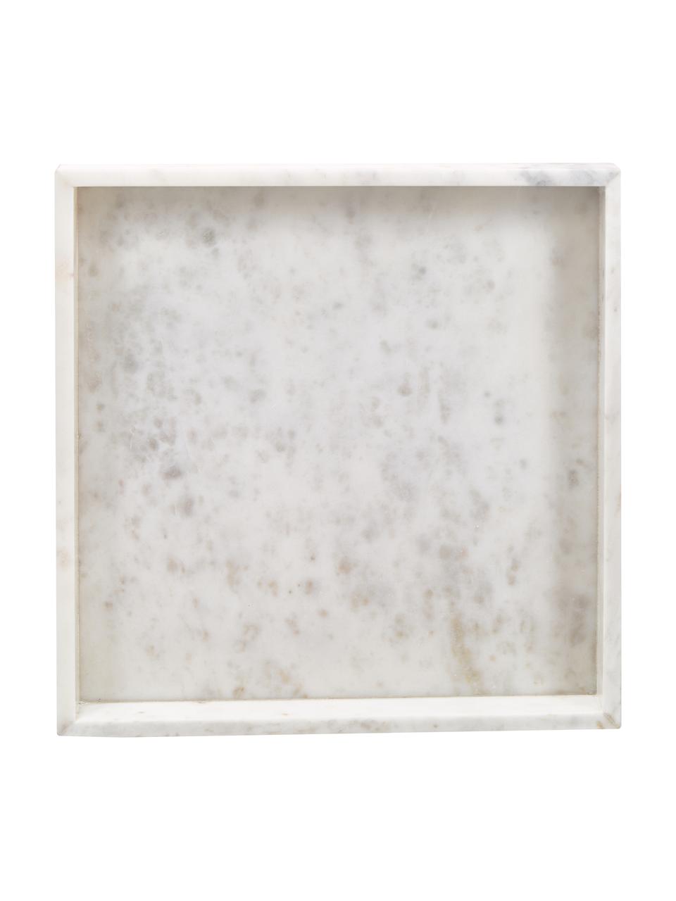 Taca dekoracyjna z marmuru Venice, Marmur, Biały, marmurowy, S 30 x G 30 cm