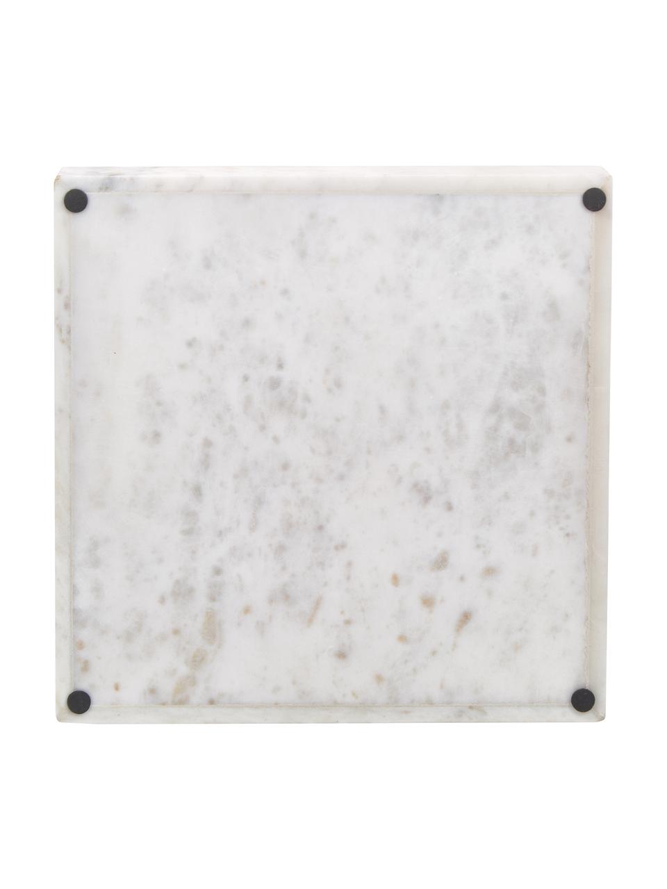 Vassoio decorativo in marmo Venice, Marmo, Bianco marmorizzato, Larg. 30 x Prof. 30 cm