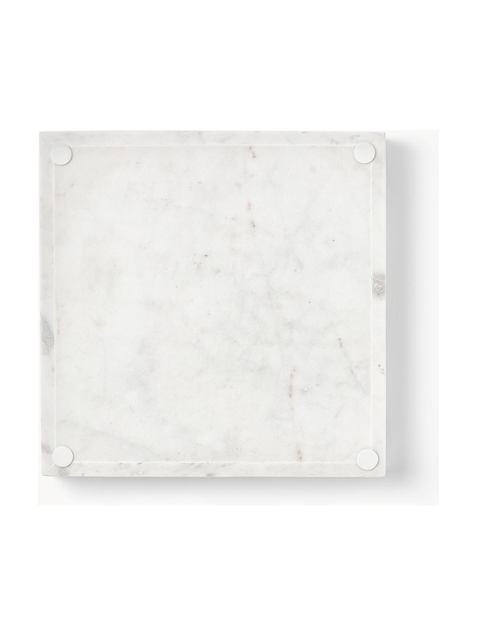 Dekoračný mramorový podnos Venice, Mramor, Biela, mramorová, Š 30 x H 30 cm