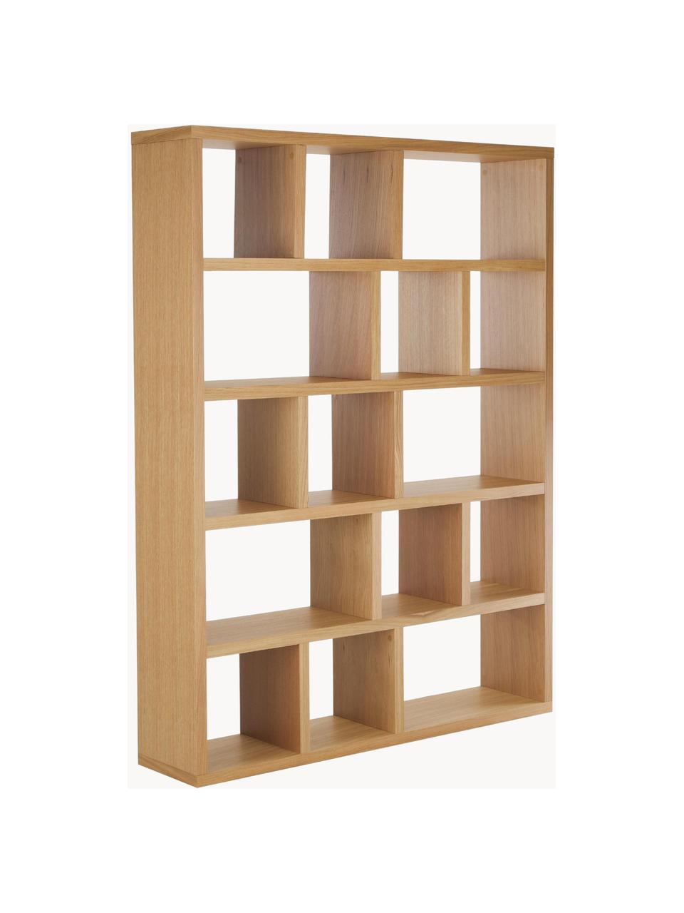 Großes Bücherregal Portlyn, Gestell: Wabenkonstruktion aus Spa, Oberfläche: Eichenholzfurnier Dieses , Eichenholz, B 150 x H 198 cm