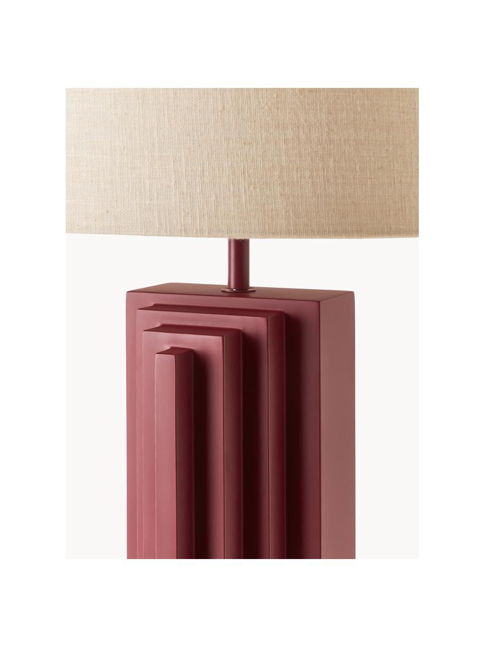 Lampa podłogowa Luomo, Burgundowy, złamana biel, W 153 cm