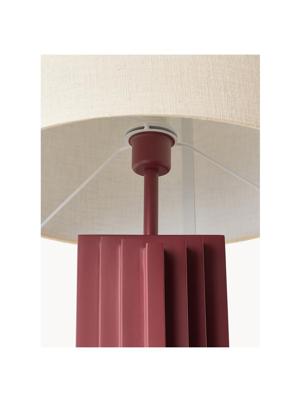 Lampa podłogowa Luomo, Burgundowy, złamana biel, W 153 cm