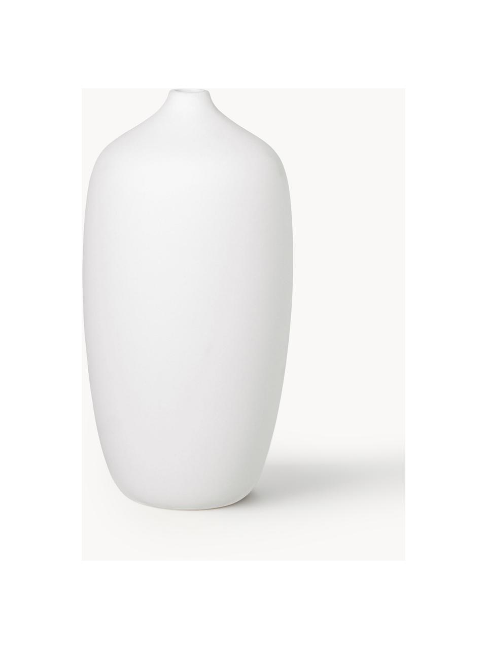 Design-Vase Ceola, H 25 cm, Keramik, Weiß, Ø 13 x H 25 cm