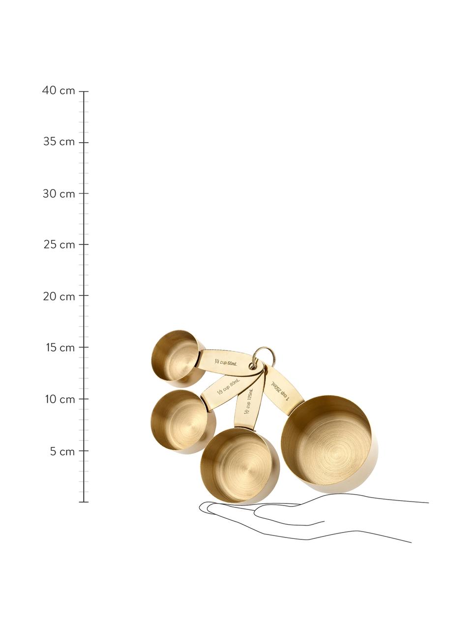 Messlöffel-Set Lawson in Gold, 4-tlg., Stahl, Titan beschichtet, Goldfarben, L 15 cm