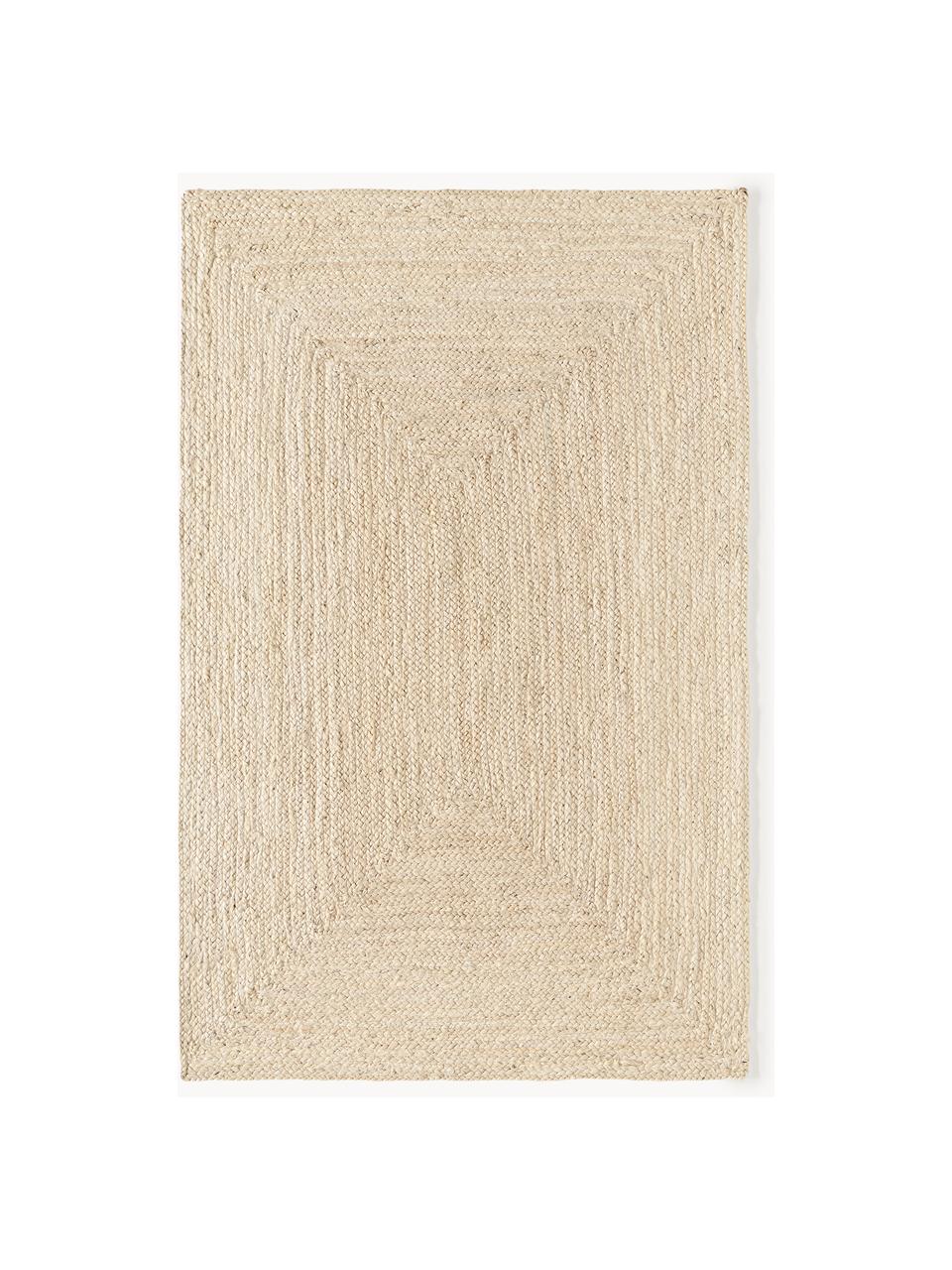 Handgefertigter Jute-Teppich Sharmila, 100 % Jute, Off White, B 60 x L 90 cm (Größe XXS)