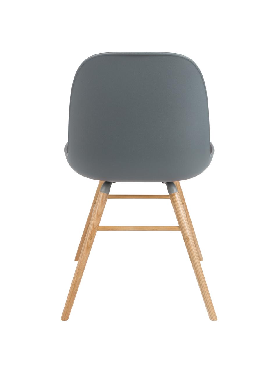 Silla Albert Kuip, Asiento: 100% polipropileno, Patas: madera de fresno, Gris azulado, An 49 x Al 82 cm