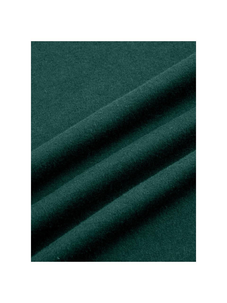 Pościel z flaneli Biba, Leśny zielony, 135 x 200 cm + 1 poduszka 80 x 80 cm