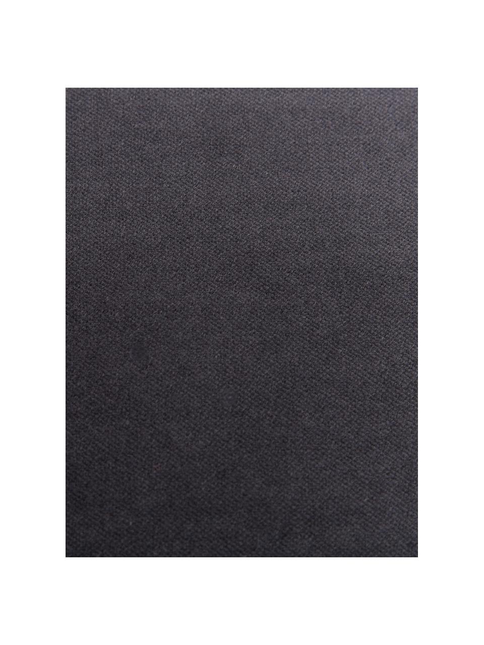 Einfarbige Samt-Kissenhülle Dana in Anthrazit, 100% Baumwollsamt, Anthrazit, B 40 x L 40 cm