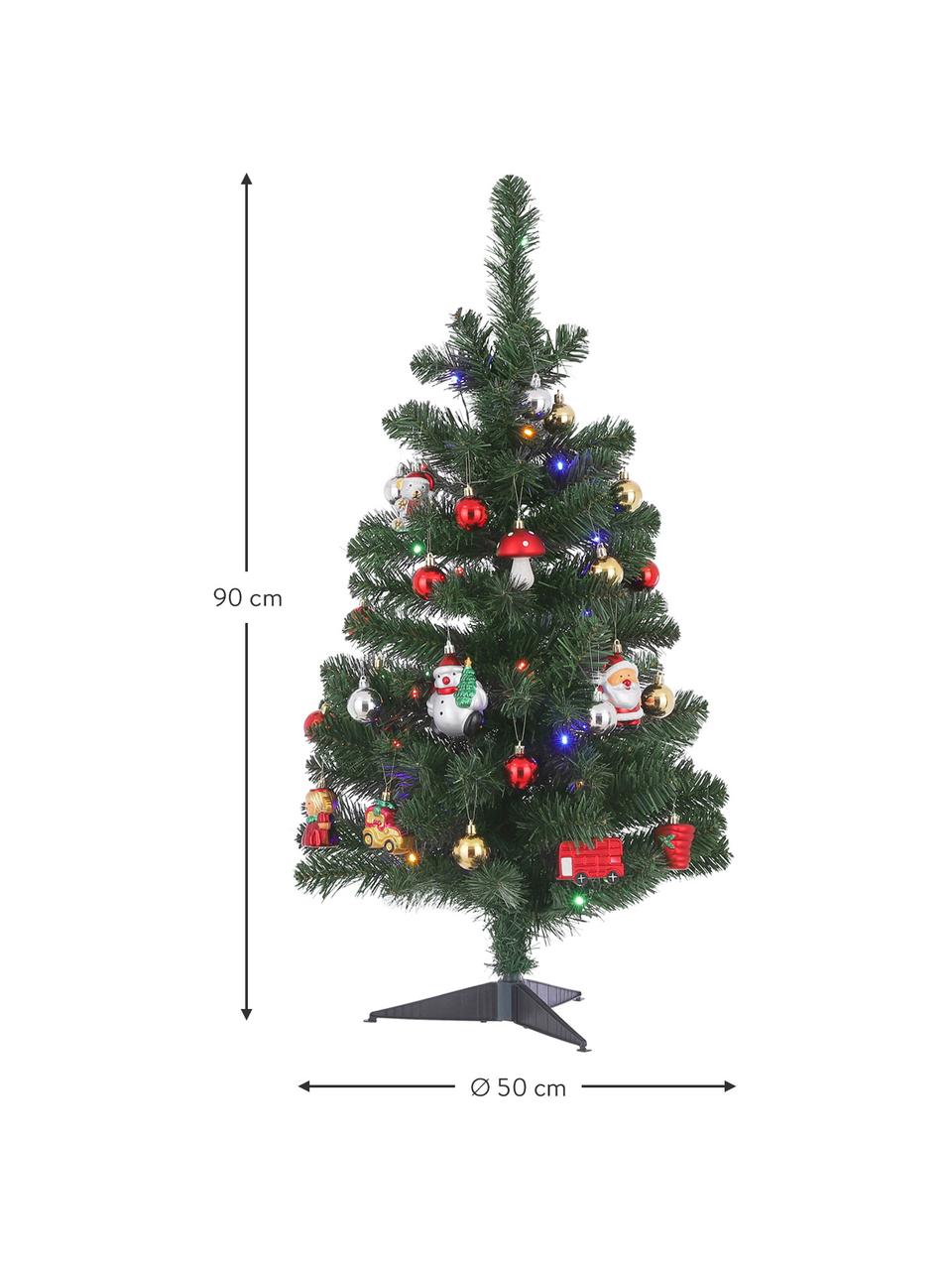 Künstlicher LED-Weihnachtsbaum Gently, Kunststoff, Grün, Ø 50 x H 90 cm