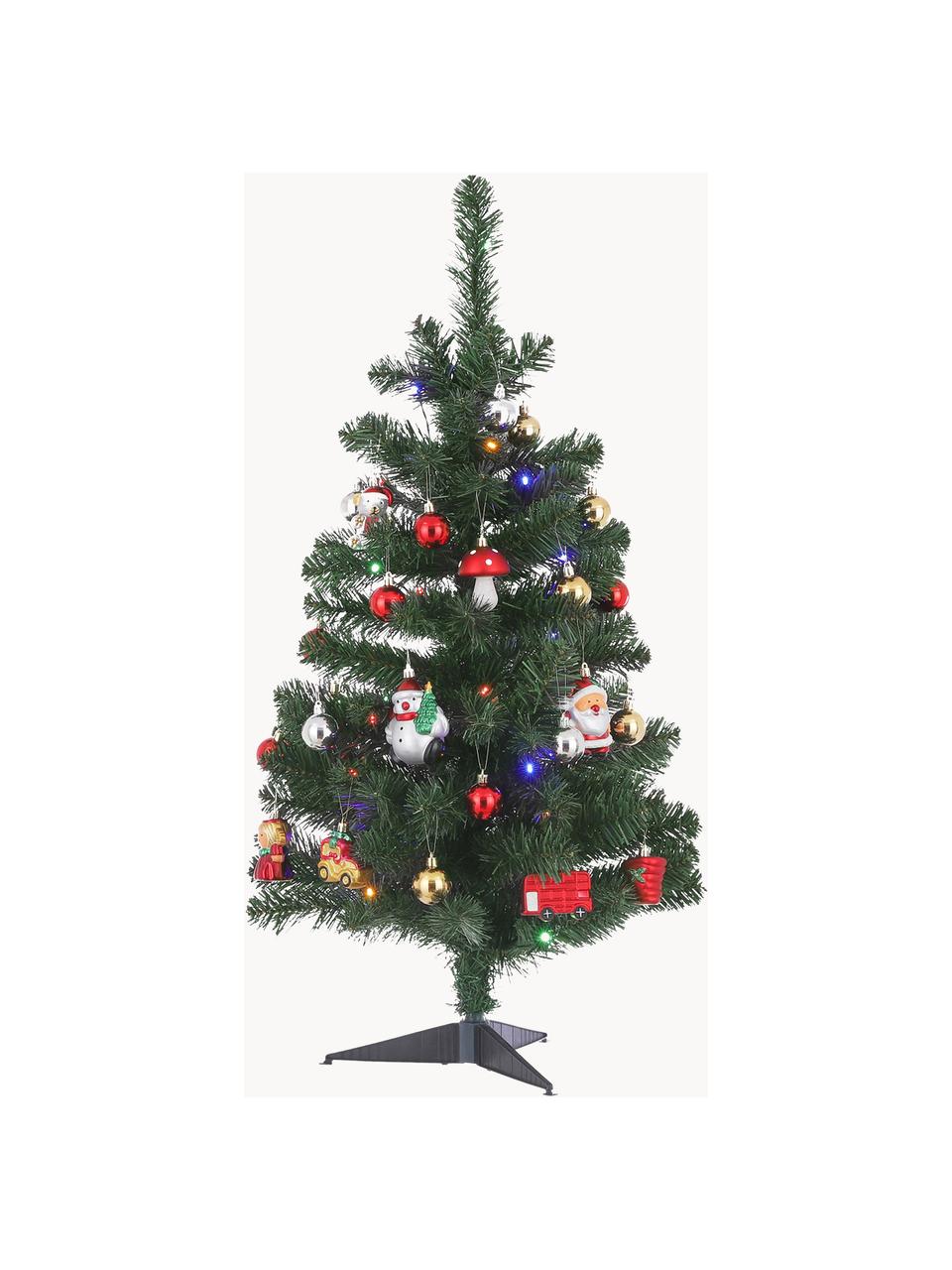 Künstlicher LED-Weihnachtsbaum Gently, Kunststoff, Dunkelgrün, Ø 50 x H 90 cm