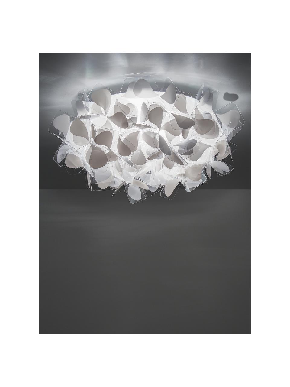 Lampa sufitowa z tworzywa sztucznego Clizia Mama, Biały, szary, Ø 53 x W 20 cm