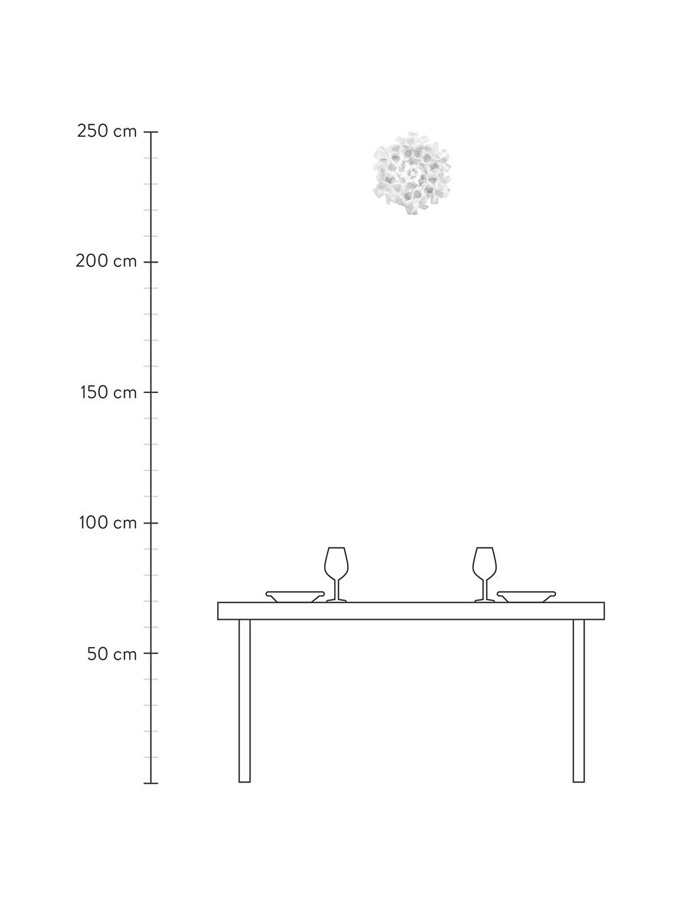 Design Deckenleuchte Clizia Mama aus Kunststoff, Lampenschirm: Technopolymer Opalflex®, Weiss, Grau, Ø 53 x H 20 cm