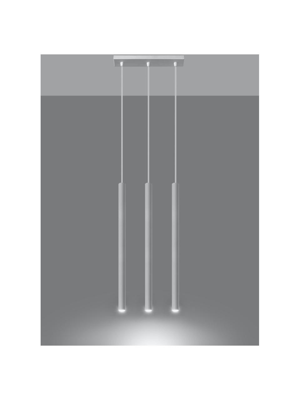 Suspension Fideus, Blanc, mat, larg. 30 x haut. 90 cm