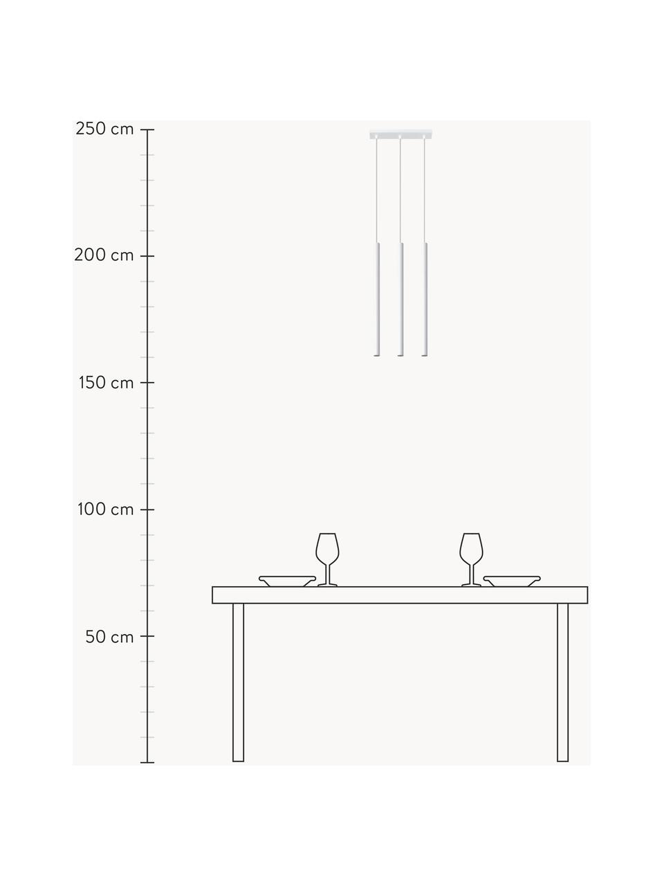 Pendelleuchte Fideus, Weiss, matt, B 30 x H 90 cm