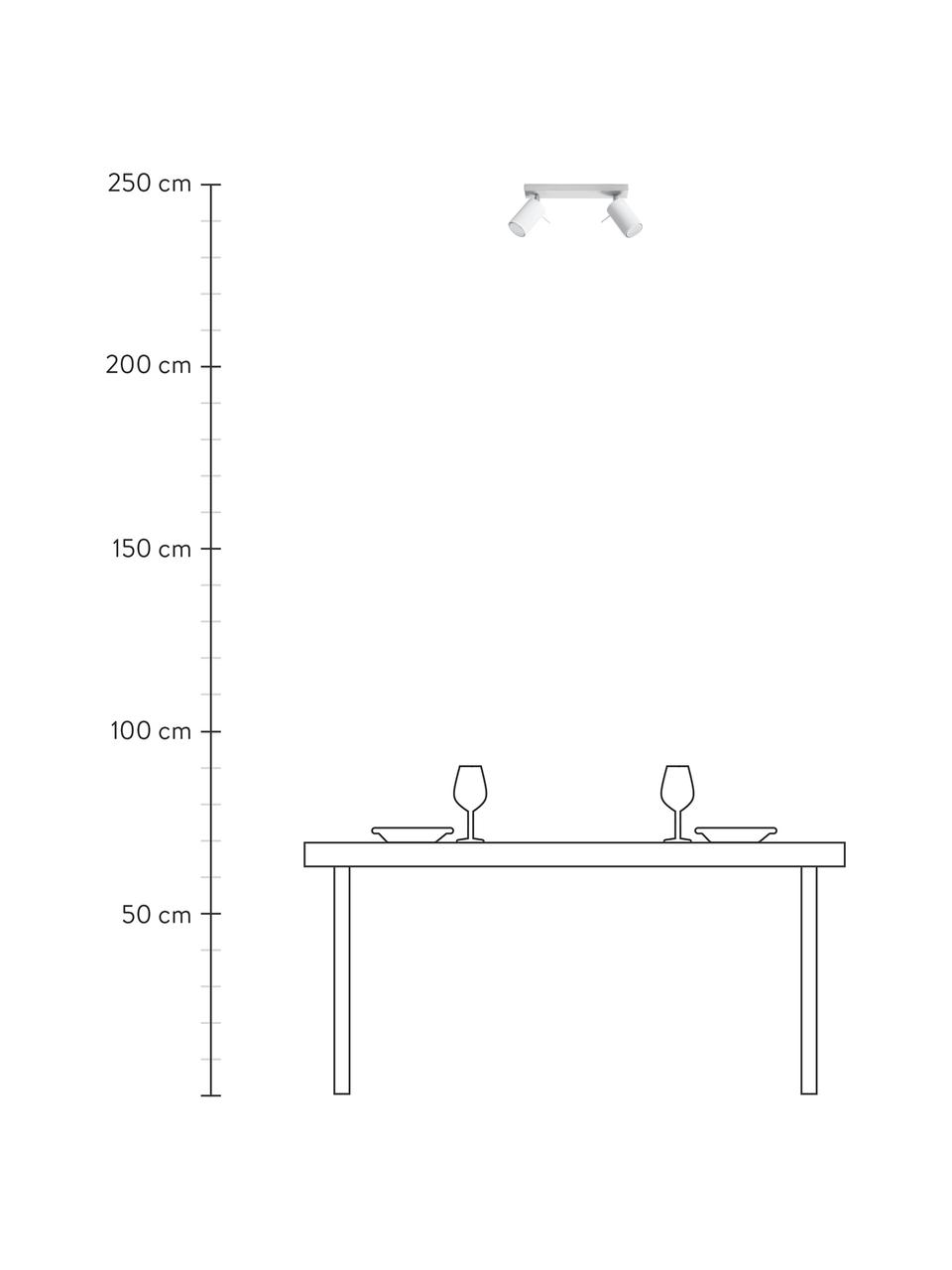 Stropní svítidlo Etna, Bílá, Š 30 cm, V 15 cm