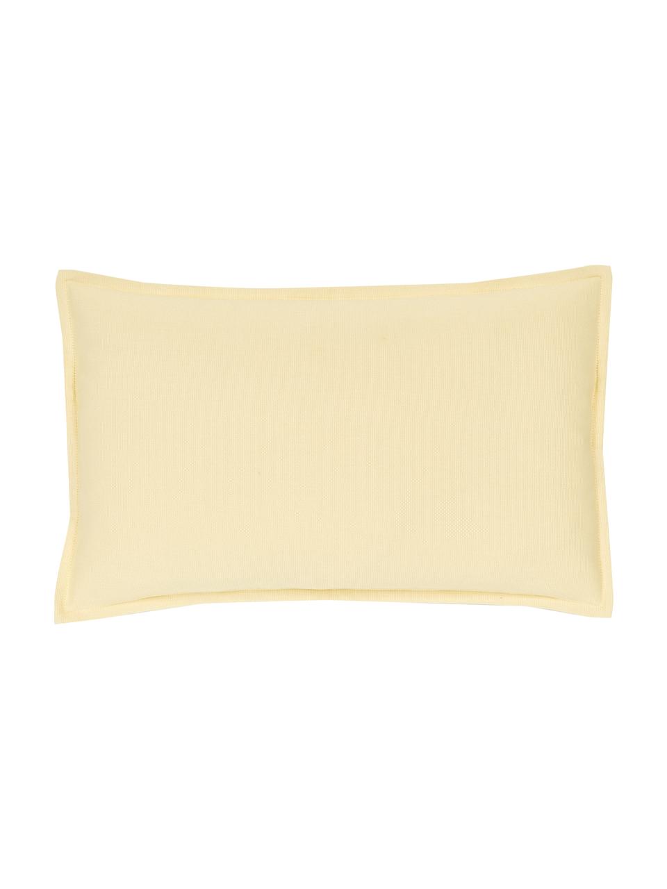 Housse de coussin en coton jaune clair Mads, 100 % coton, Jaune, larg. 30 x long. 50 cm