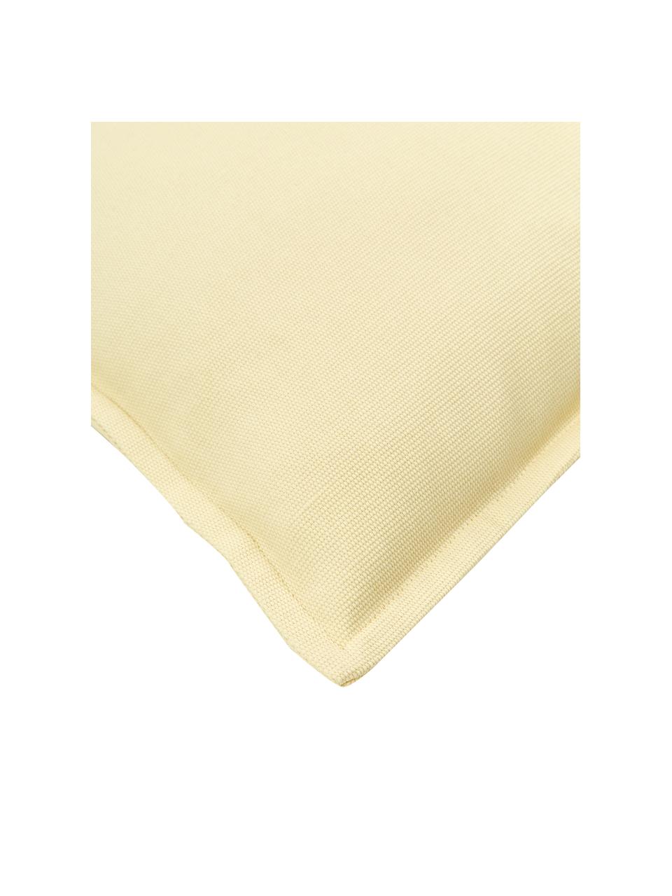 Housse de coussin en coton jaune clair Mads, 100 % coton, Jaune, larg. 30 x long. 50 cm