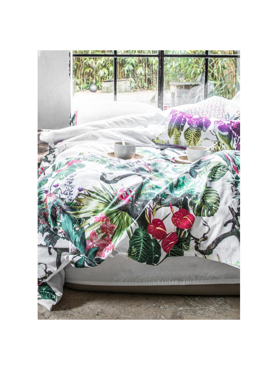 Drap plat en coton Tropic, Multicolore, 210 x 270 cm