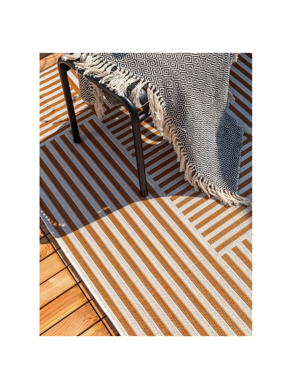 Tapis d'extérieur orange Nillo, Orange, crème