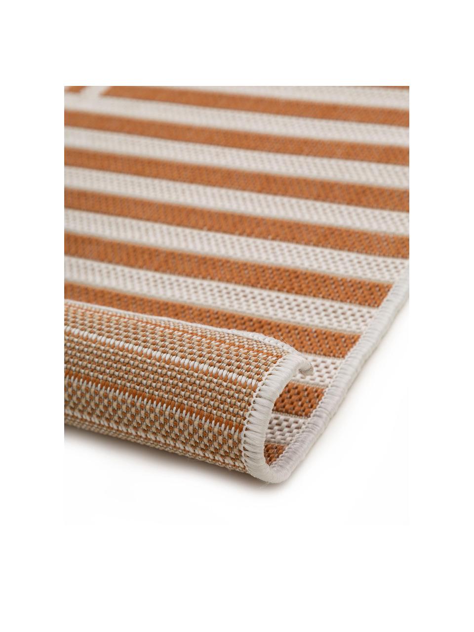 Tapis d'extérieur orange Nillo, Orange, crème