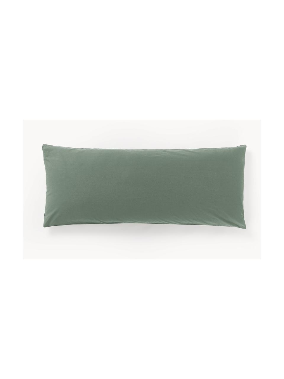 Funda de almohada de percal Elsie, Verde oscuro, An 45 x L 110 cm