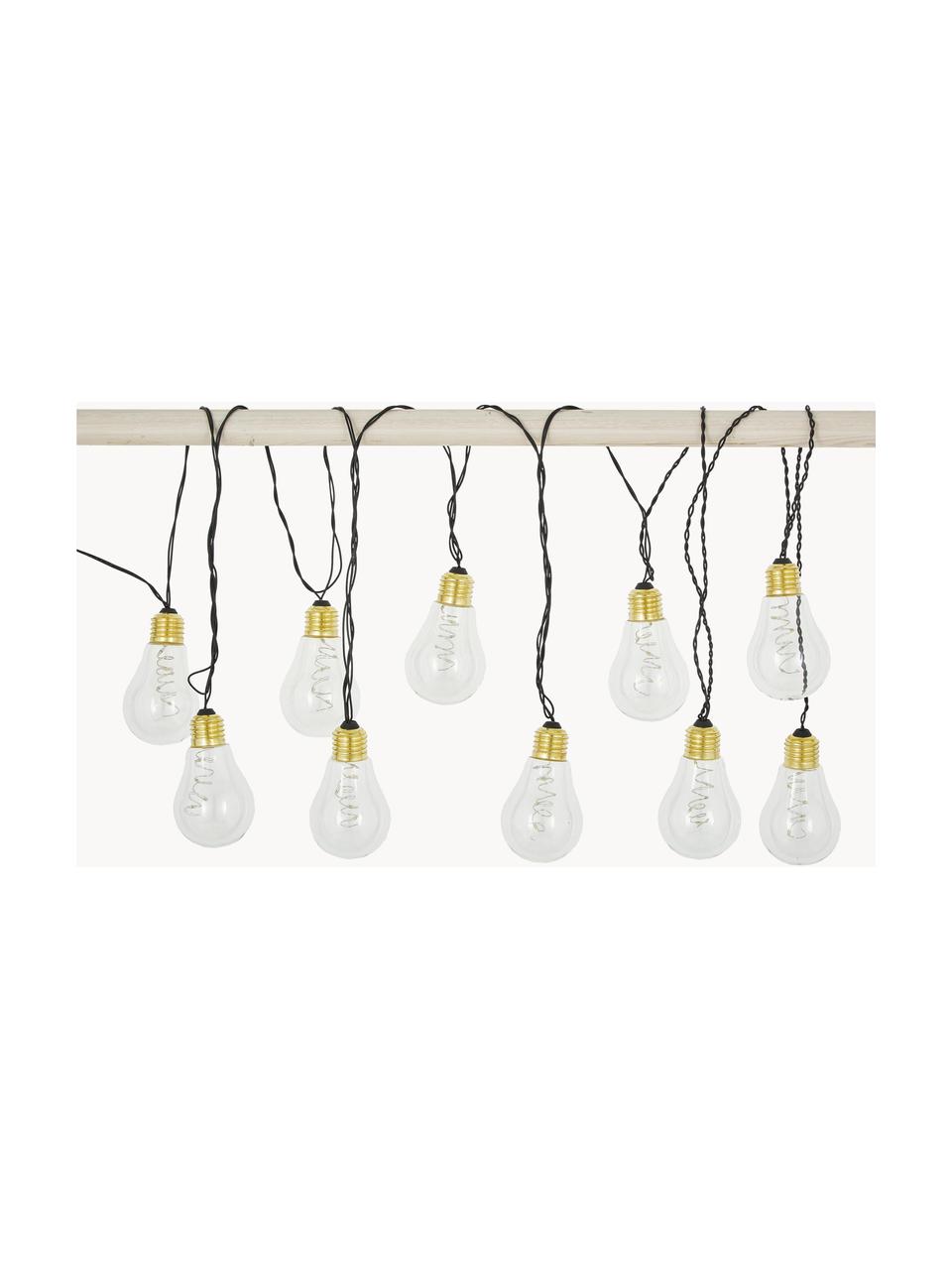 Girlanda świetlna LED Bulb, 360 cm, Transparentny, odcienie złotego, D 360 cm, 10 lampionów