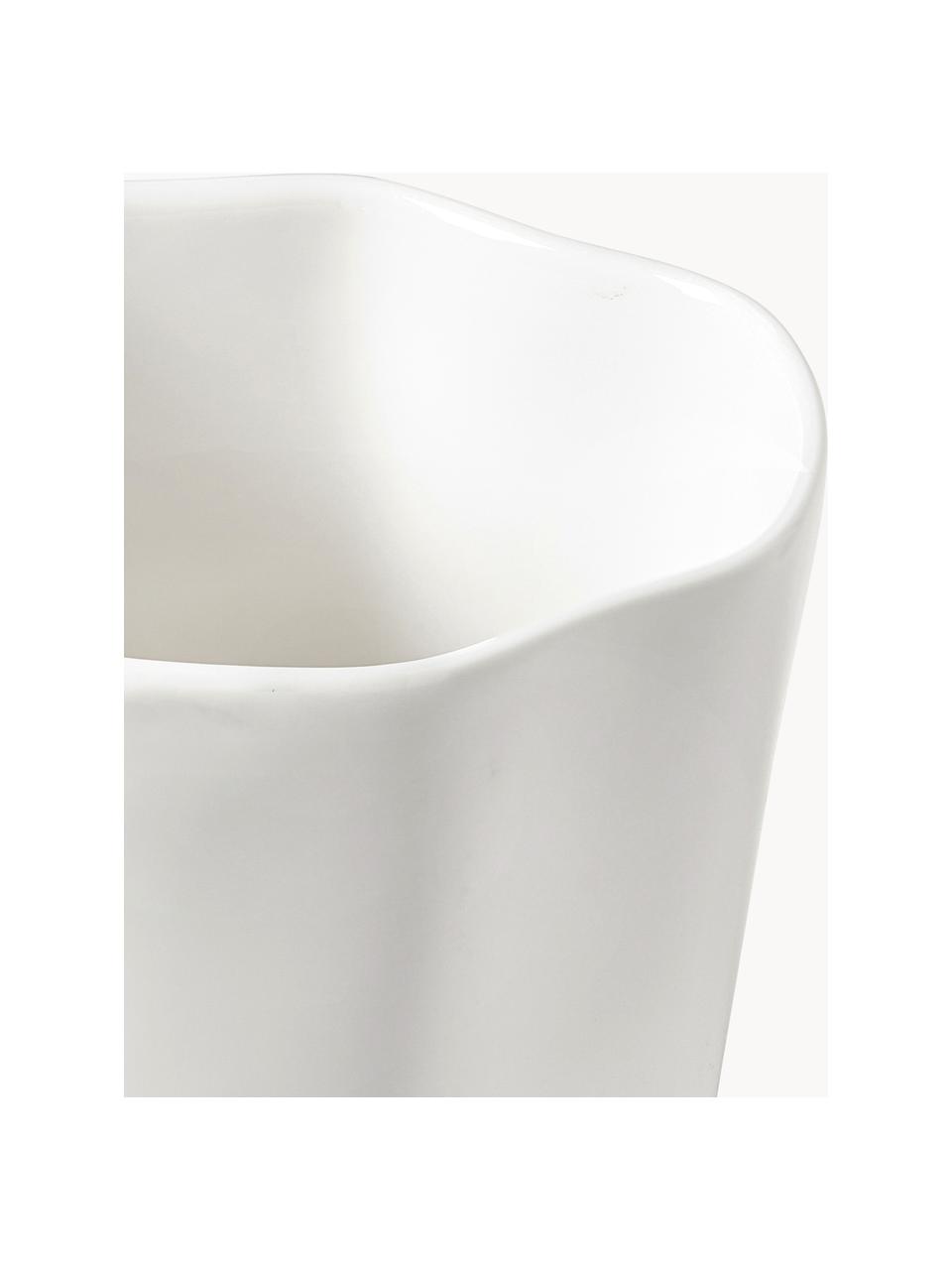 Tasses à café en porcelaine de forme organique Joana, 4 pièces, Porcelaine, Blanc, Ø 7 x haut. 10 cm, 240 ml