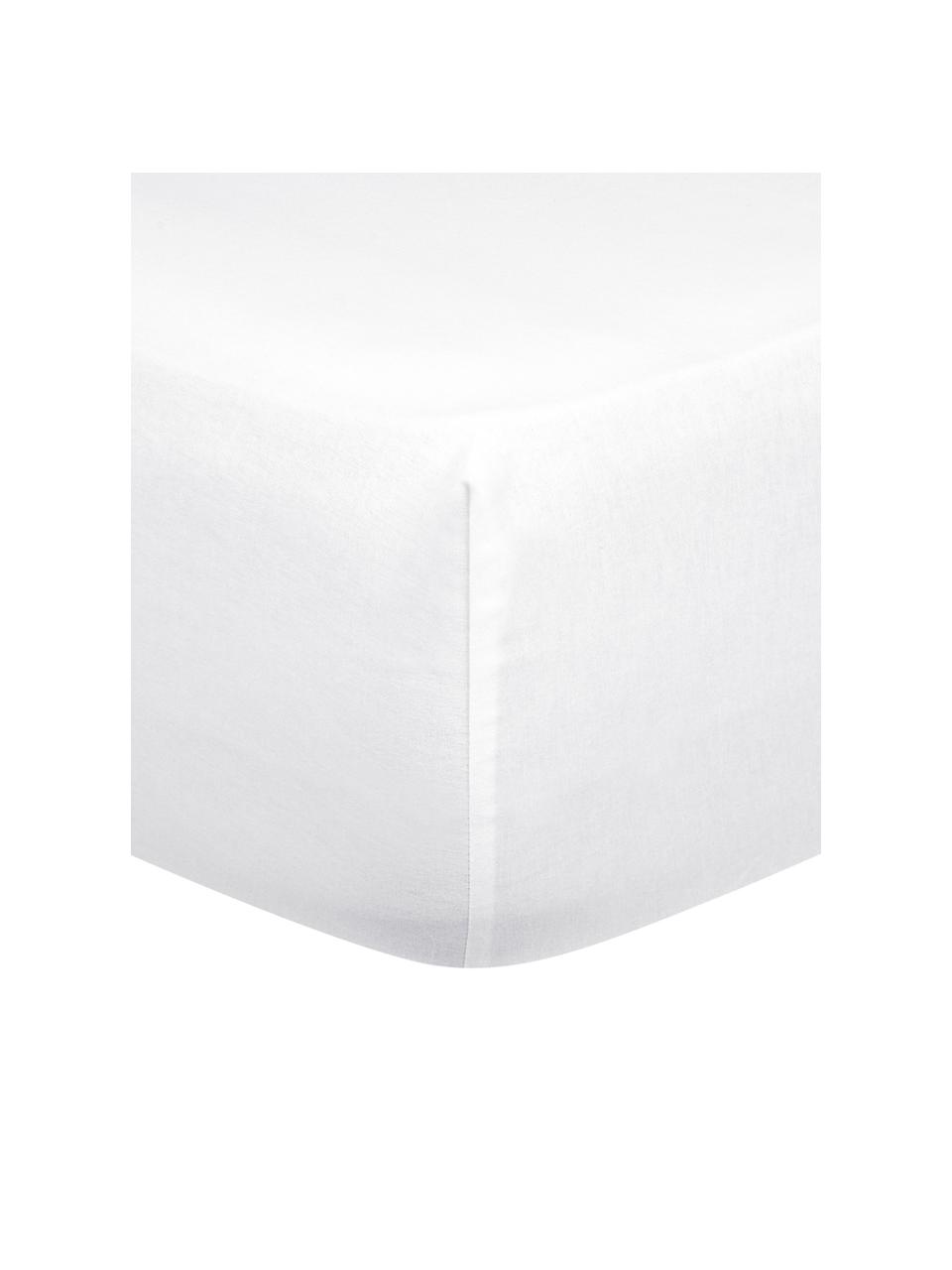 Flanell-Spannbettlaken Erica, Webart: Flanell Flanell ist ein k, Weiß, 180 x 200 cm