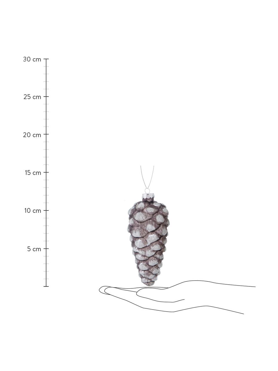 Komplet ozdób choinkowych Zafira, 3 elem., Beżowy, brązowy, greige, Ø 6 x W 12 cm