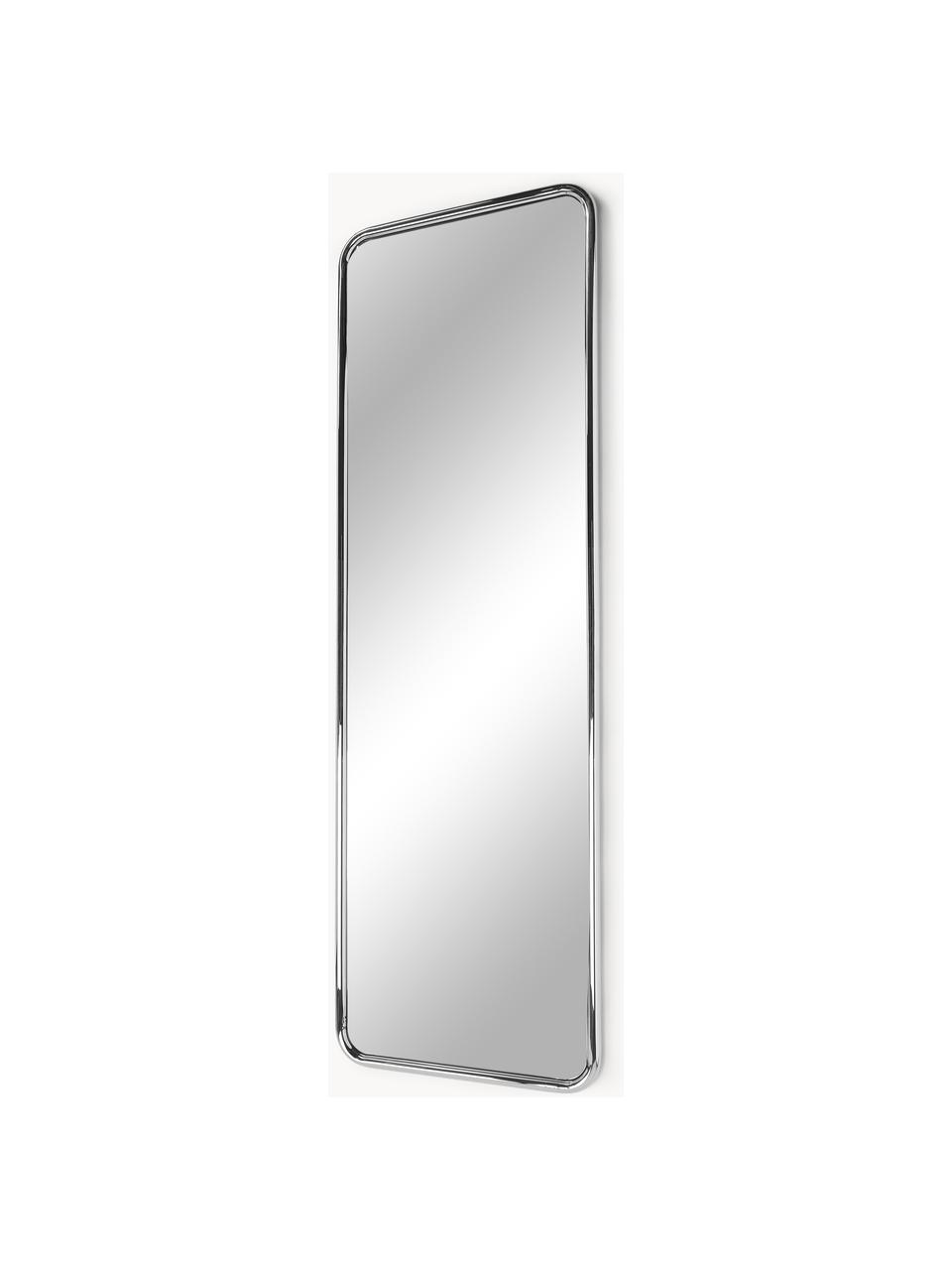 Rechthoekige leunende spiegel Blake, Lijst: edelstaal, Zilverkleurig, B 55 x H 170 cm