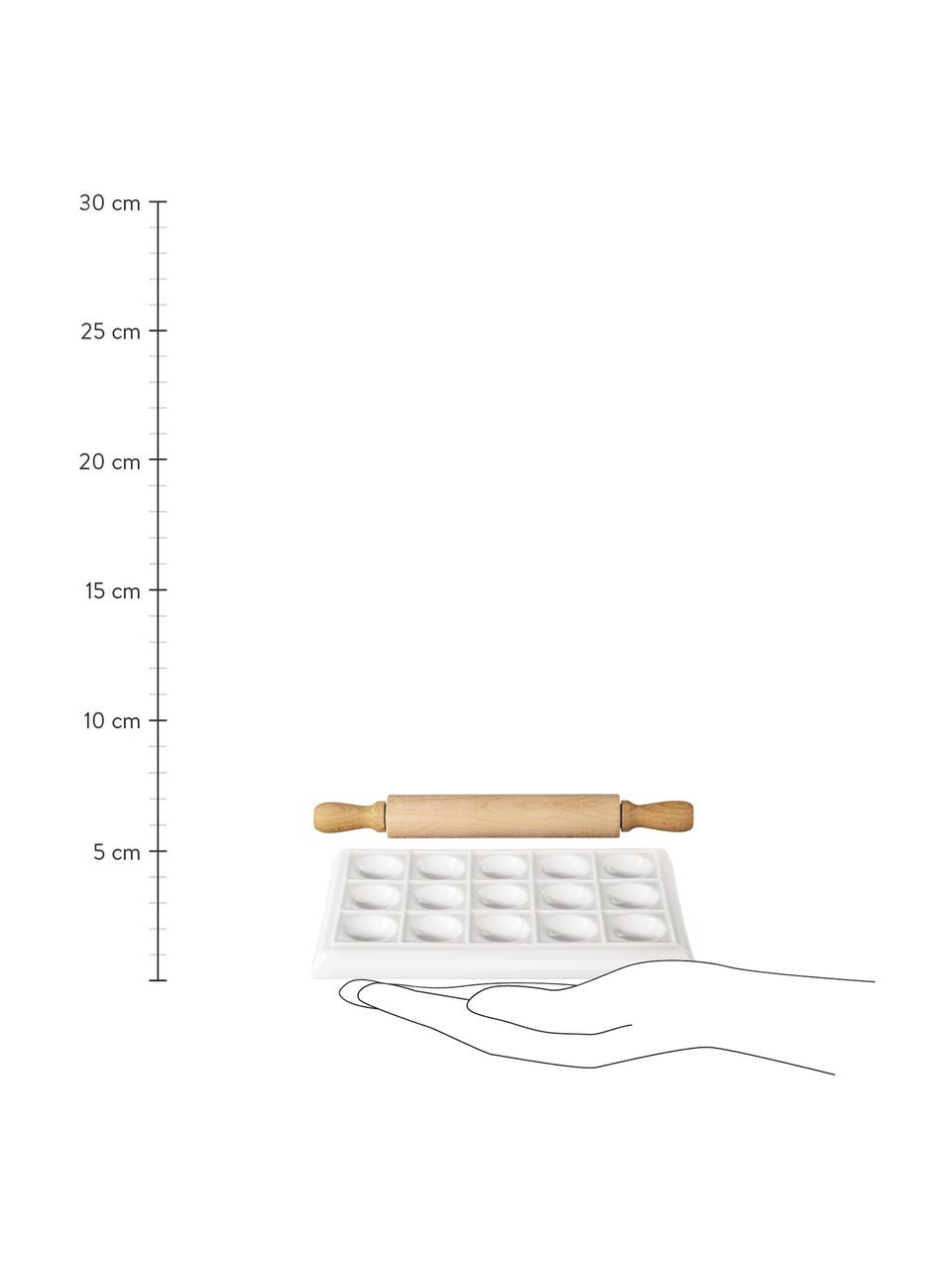 Raviolimakerset Plus, 2-delig, Wit, B 25 x H 15 cm