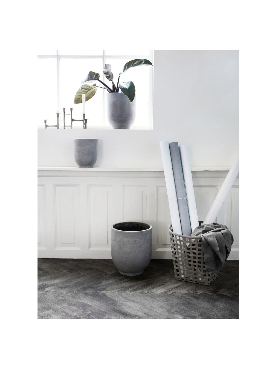 Grote plantenpottenset Gard van beton, set van 3, Vezelcement, Lichtgrijs, Set met verschillende formaten