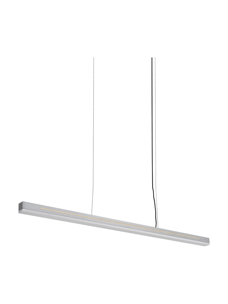 Lampada a sospensione argentata a LED Skylar, Paralume: alluminio rivestito, Baldacchino: alluminio rivestito, Argentato, Larg. 115 x Alt. 4 cm