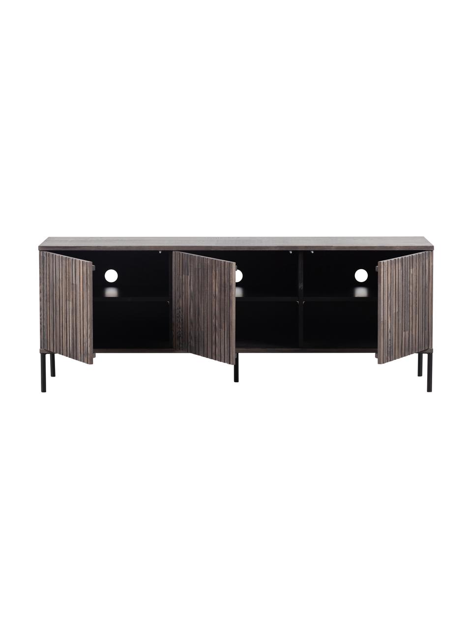 TV skrinka z jaseňového dreva s 3 dvierkami Avourio, Jaseňové drevo, Š 150 x V 56 cm