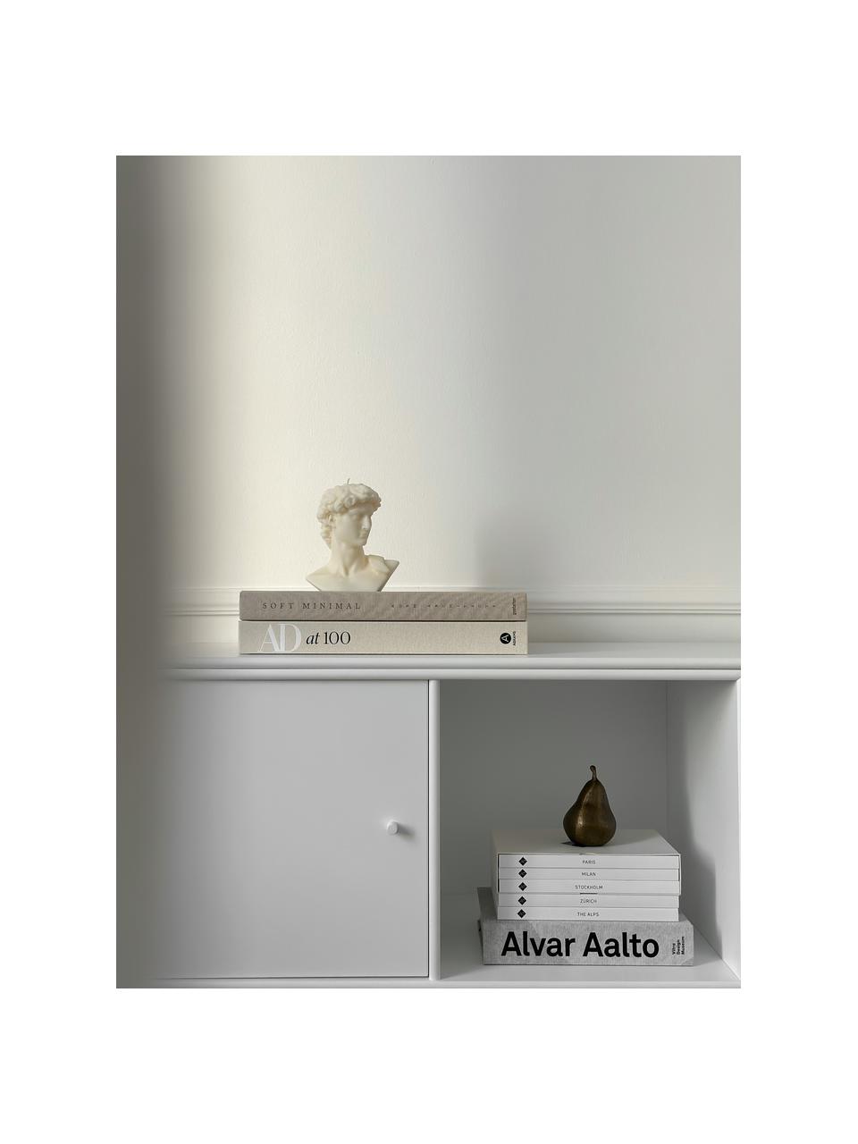 Vela David, Cera, Blanco crema, An 10 x Al 15 cm