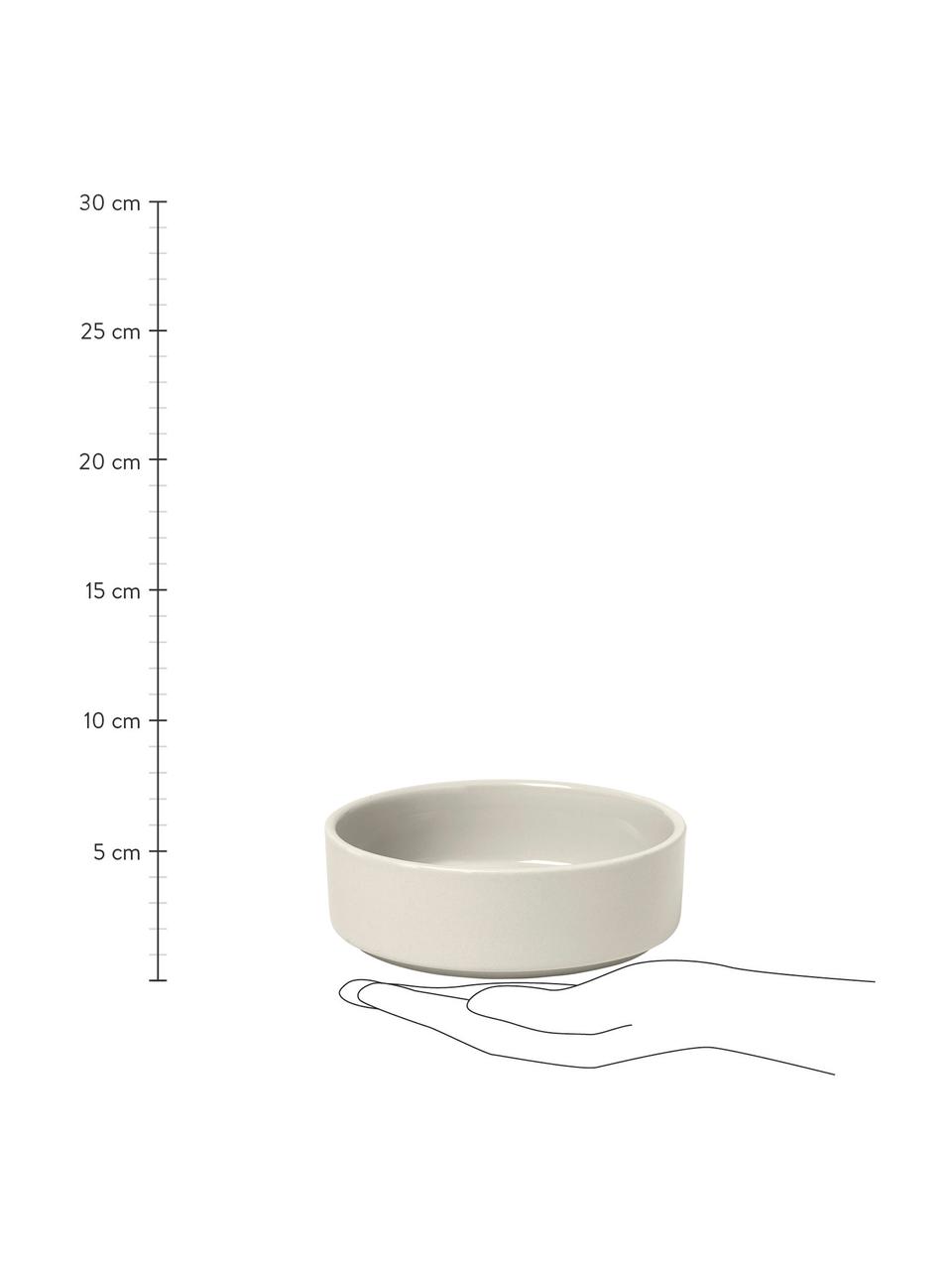 Bol beige mat/brillant Pilar, 4 pièces, Céramique, Blanc crème, Ø 14 x haut. 5 cm