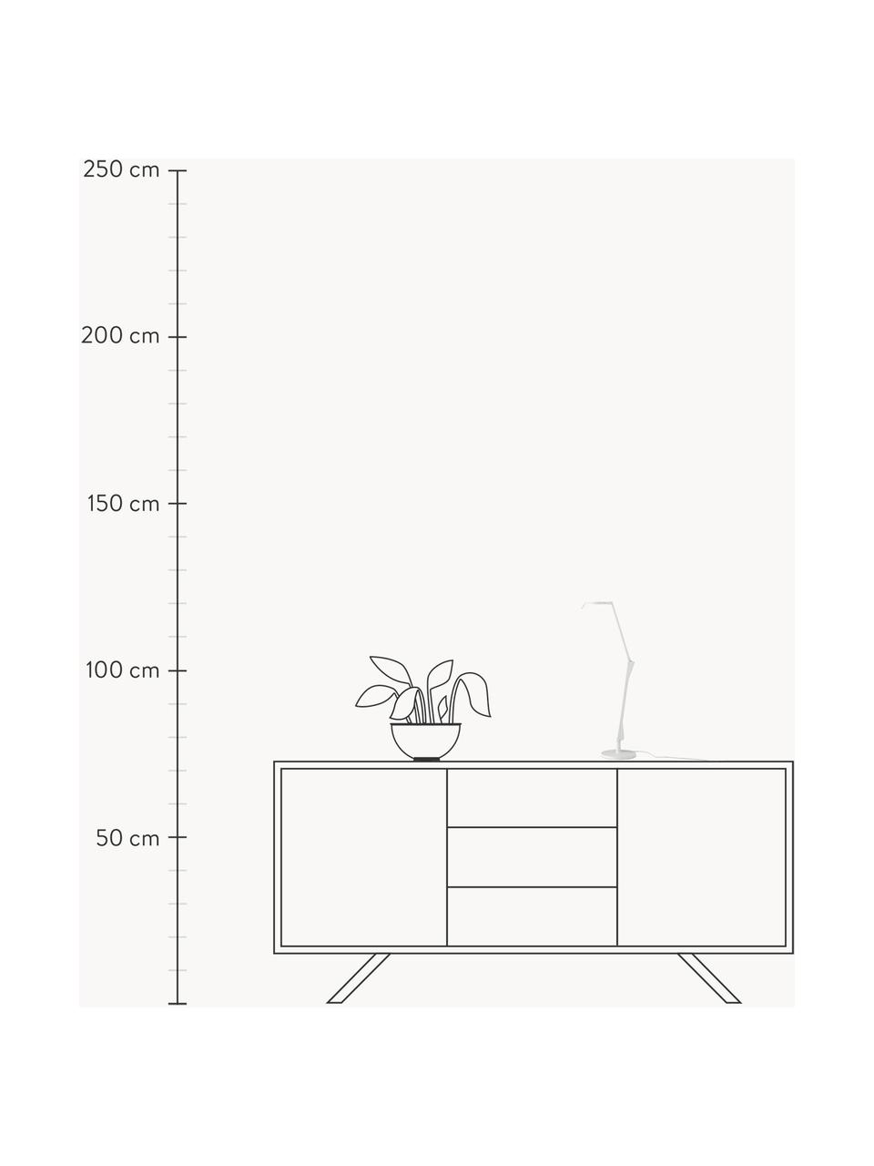 Lámpara de escritorio LED regulable y extensible Aledin Tec, Lámpara: policarbonato pintado, al, Cable: plástico, Blanco, Ø 21 x Al 48 cm