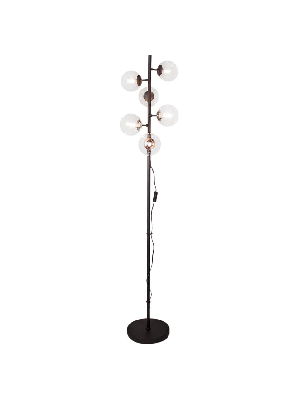 Lampa podłogowa Move, Czarny, transparentny, Ø 35 x W 160 cm